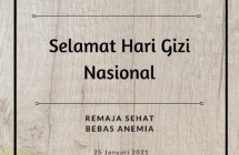 Selamat Hari Gizi Nasional”Remaja Sehat Bebas Anemia”